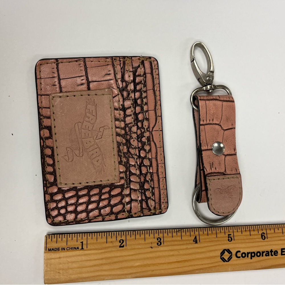 Pink Croc key chain and card holder FREEBIRD by Steven